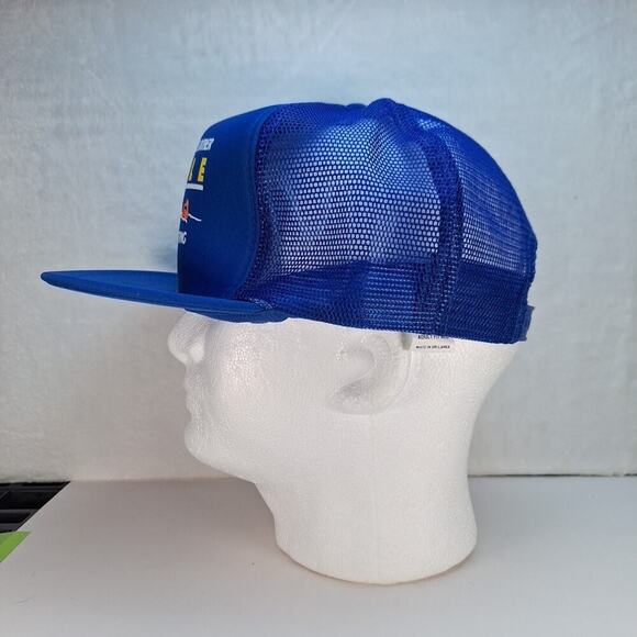 Vintage Funny Liquor Trucker Hat Cap Mesh Snapback Blue "I Drink" - Picture 3 of 8